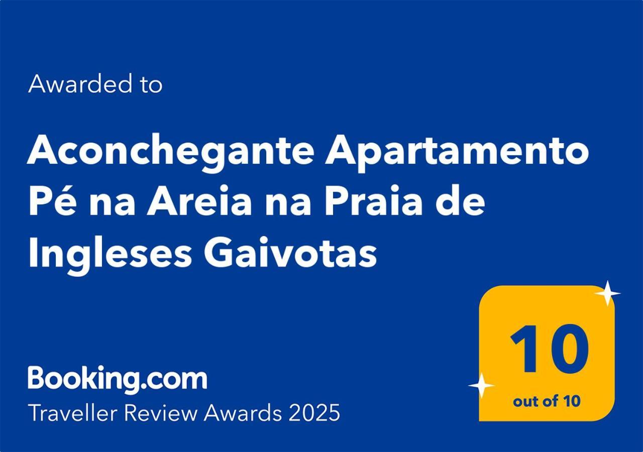 Aconchegante Apartamento Pe Na Areia Na Praia De Ingleses Gaivotas 70M Do Mar Florianópolis 외부 사진